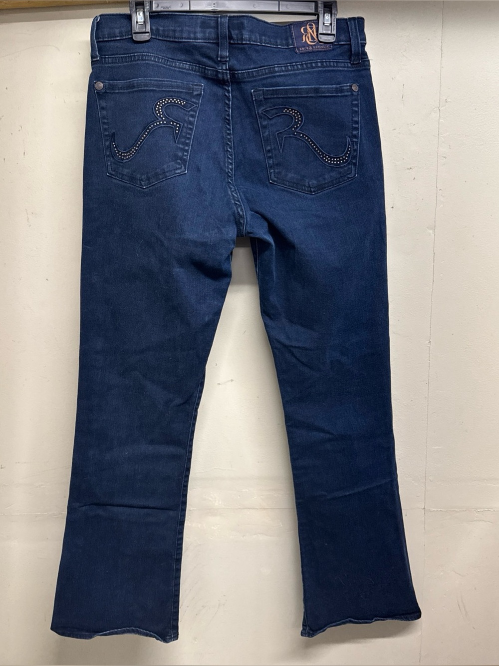 Rock & Republic Dark Wash Kasandra Denim Straight Leg Jeans Women's Size 12S